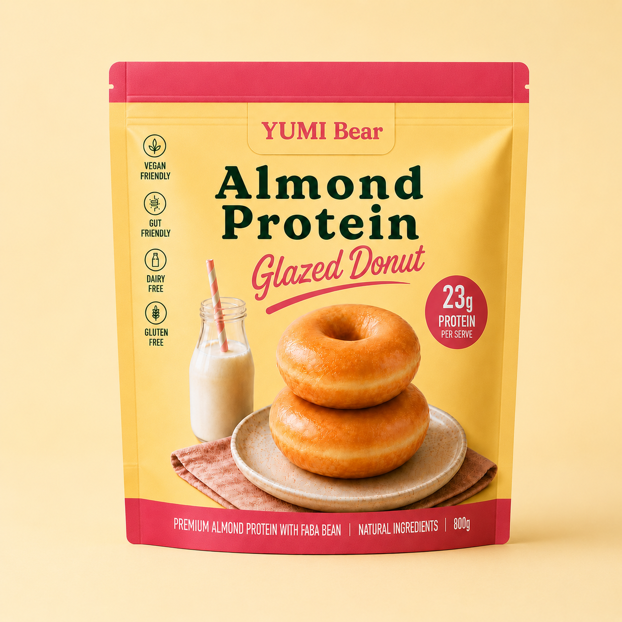 Almond Protein — Glazed Donut