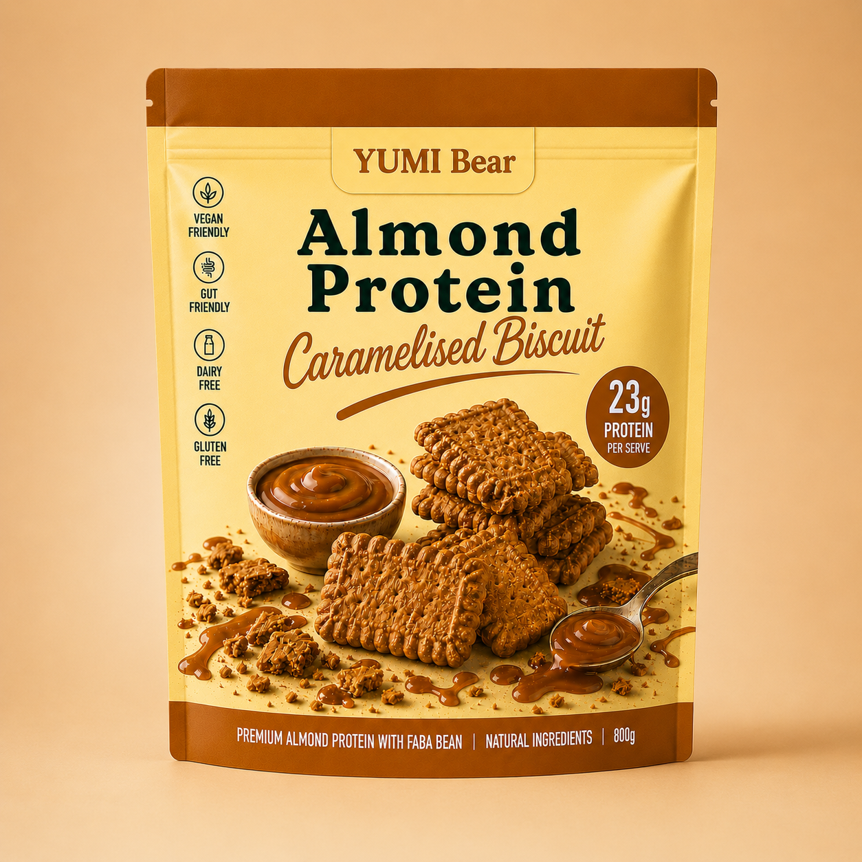 Almond Protein — Caramelised Biscuit