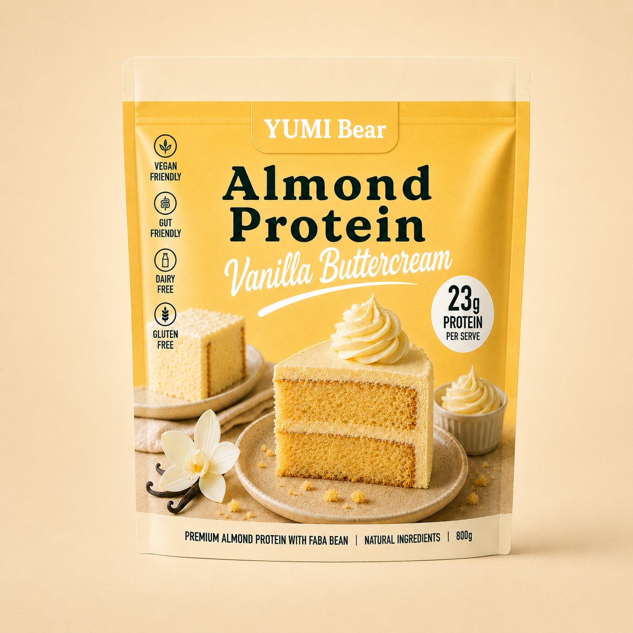 Almond Protein — Vanilla Buttercream