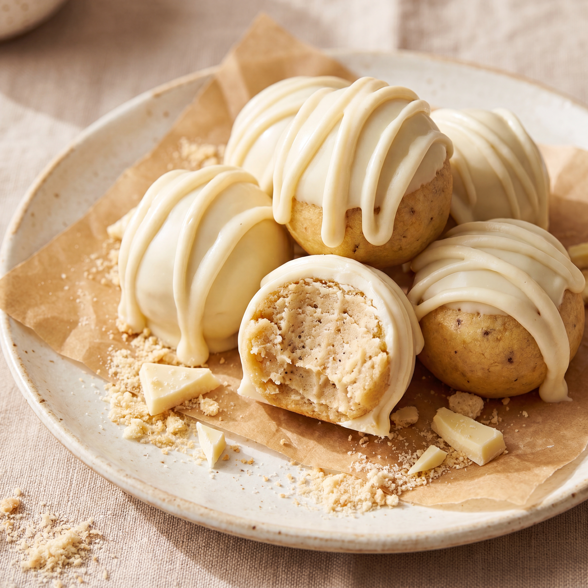 Vanilla Buttercream Cookie Dough Balls